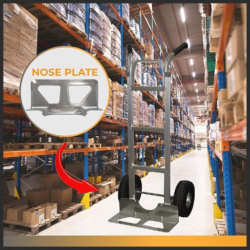 Nose Plate -18" x 7.5" Die Cast Aluminum Plate for 2 Wheel Hand Truck - Upgrade Your Portable Dolly with Truck Accessories for Upright Hand Cart-Hand Truck Parts for Heavy Duty Use in Kuwait