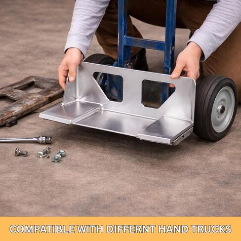 Nose Plate -18" x 7.5" Die Cast Aluminum Plate for 2 Wheel Hand Truck - Upgrade Your Portable Dolly with Truck Accessories for Upright Hand Cart-Hand Truck Parts for Heavy Duty Use in Kuwait