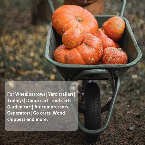 Parts Camp For Gorilla Cart Wheels 13-Inch replacement gorilla cart tires 4.00-6 Flat-free Solid Tire and Wheel For Hand Trucks/Garden Carts/Wheelbarrow/Dolly-5/8"Axle Borehole 2.1"Hub offset (2 Pack) in Kuwait