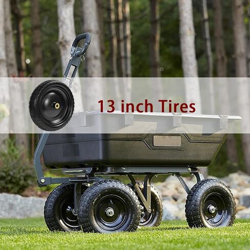 Parts Camp For Gorilla Cart Wheels 13-Inch replacement gorilla cart tires 4.00-6 Flat-free Solid Tire and Wheel For Hand Trucks/Garden Carts/Wheelbarrow/Dolly-5/8"Axle Borehole 2.1"Hub offset (2 Pack) in Kuwait