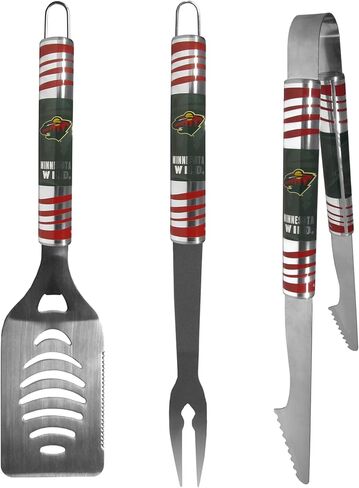 Siskiyou Sports NHL Minnesota Wild 3 قطع من أدوات الشواء Tailgater، مقاس واحد، ألوان الفريق in Kuwait
