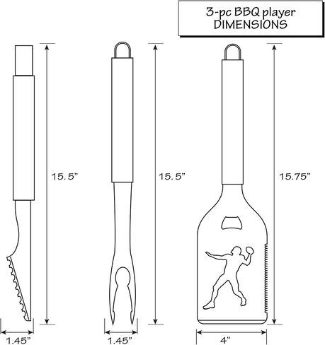 Siskiyou Sports NHL Minnesota Wild 3 قطع من أدوات الشواء Tailgater، مقاس واحد، ألوان الفريق in Kuwait