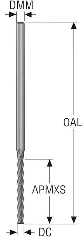Seco Tools 10268160 مطحنة نهاية صلبة C5141-.063F8S.0Z4، C5141، قطر القطع 0.062 بوصة، قطر الساق 0.125 بوصة، عمق القطع 1 بوصة، 4 مزامير، أداة القطع الدقيقة in Saudi Arabia