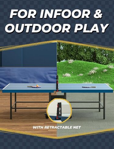Glymnis Ping Pong Paddles Set, Ping Pong Balls with Retractable Net,Table Tennis Rackets with Carry Bag, Indoor/Outdoor Table Tennis Game Accessories in Kuwait