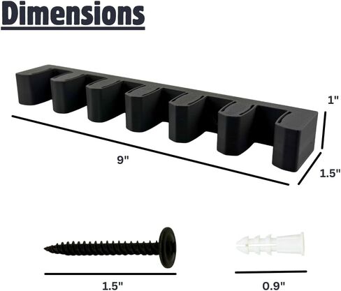 Hockey Stick Wall Mount Holder | Capable of Holding Up to 6 Ice Hockey Sticks | Only Compatible with Senior/Adult Sticks | All Required Hardware Included in Saudi Arabia