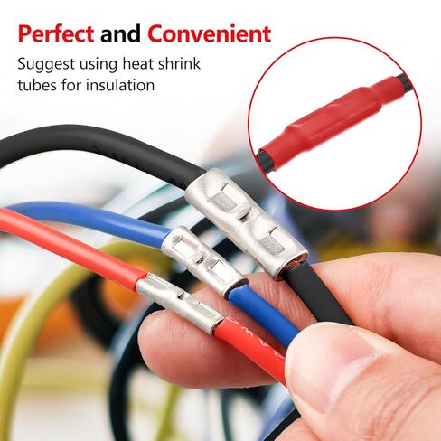 BAALA 520 PCS Non Insulated Butt Connectors Kit,26-8 Gauge Butt Splice Connector Uninsulated Wire Splice Connectors, Tinned Copper Marine Grade Seamless Barrel Crimping Butt Terminals in Saudi Arabia