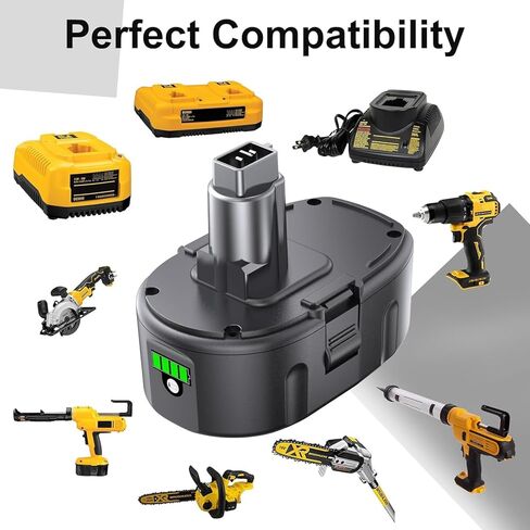 FSKE 2Pack 6.5Ah DC9096 18V Battery Replacement for Dewalt 18V Battery DC9096 DC9098 DC9099 DE9039 DE9095 DE9096 DE9098 DW9095 DW9096 DW9098 DE9503 DC9182 in Kuwait