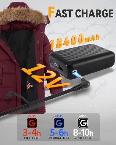 Genovega Women Graphene Heated Jacket + 2 Power Banks (XL) in Kuwait