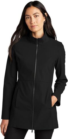 Women's Faille Soft Shell | Business Casual Jacket, Water Resistant, Lightweight, Two Way Zipper in Saudi Arabia