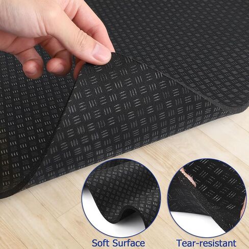 Doubled-Sided Non Slip Under Washing Machine Mat, 27" x 27" Compact Anti Vibration Mat for Washing Machine, Heavy Duty Washer and Dryer Mats for Floor Protection Under Refrigerator Mats in Kuwait