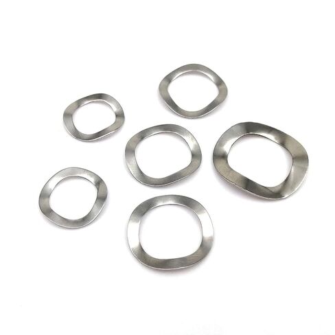 Wave Washers, M3-M16 to M25 304 Stainless Steel Bearing Shafts Three Wave Crest Type Spring Washer Gasket in Saudi Arabia