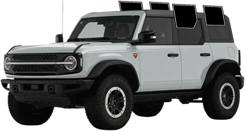 Precut Window Tint Film Front Two Door Windows Film Cars Sun Blocking Protection Privacy Anti Shatter Glass 2 Ply Computer Cut Any Tint Shade for Ford Bronco 4door 2021-2025 in Kuwait