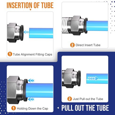 3/8 "أنبوب OD إلى 1/4" NPT دفع الموضوع لتوصيل التركيبات، تركيبات خرطوم هواء سريع هوائي، ذكر مستقيم + كوع، PC+PL (12 قطعة) in Kuwait