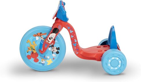 Mickey Mouse Ride-On 15" Fly Wheels Cruiser Tricycle Bike, Trike Has Built-in Light on Both Sides of Big Wheel, Ages 3-7, for Kids 41"-44" Tall - 70 lbs. Weight Limit in Saudi Arabia