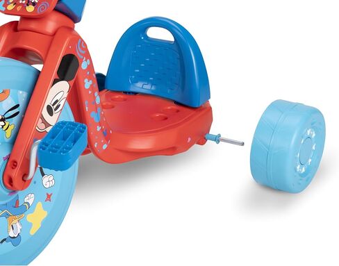 Mickey Mouse Ride-On 15" Fly Wheels Cruiser Tricycle Bike, Trike Has Built-in Light on Both Sides of Big Wheel, Ages 3-7, for Kids 41"-44" Tall - 70 lbs. Weight Limit in Saudi Arabia