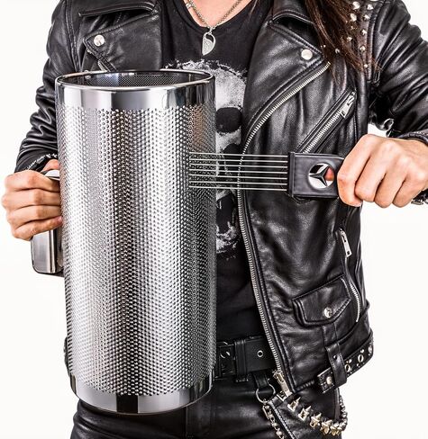 Foraineam Stainless Steel Guiro with Scraper, 12" x 6" Metal Guiro Shaker Music Instrument, Band Accompaniment Musical Training Tool Professional Latin Hand Percussion Instrument in Saudi Arabia