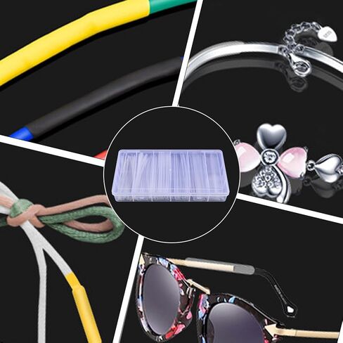 100Pcs 6 Size Heat Shrink Tubing Kit Clear PE Heat Shrinkable Tubing Cable Wrap Kit Waterproof Durable Fusion Splice Protection Sleeve for Electric Insulation and Repairs in Kuwait