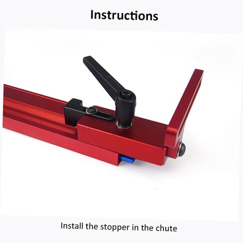 45 Chute Aluminum alloy Miter Track Stop, Very easy to use, ergonomic design, Lockable Stopper, Durable with standard, perfect for woodworking with high strength and long in Saudi Arabia