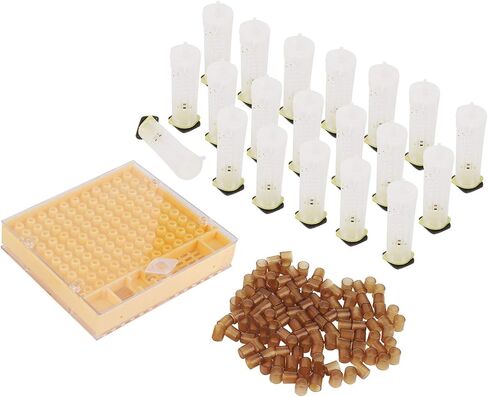 Queen Bee Rearing Plastic Cage Kit for Beekeepers Efficient Cell Cup System for Bee Breeding Suitable for Small Beekeeping Farms 15.5oz in Saudi Arabia
