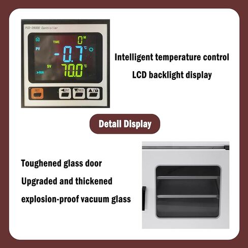 Digital Vacuum Drying Oven 1.9 Cu Ft Vacuum Drying Boxes for Drying and Heating Processes 2 Layers 1400W Stainless Steel 110V in Kuwait