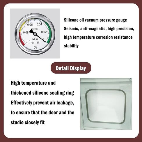 Digital Vacuum Drying Oven 1.9 Cu Ft Vacuum Drying Boxes for Drying and Heating Processes 2 Layers 1400W Stainless Steel 110V in Kuwait