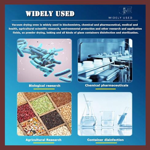 Digital Vacuum Drying Oven 1.9 Cu Ft Vacuum Drying Boxes for Drying and Heating Processes 2 Layers 1400W Stainless Steel 110V in Kuwait