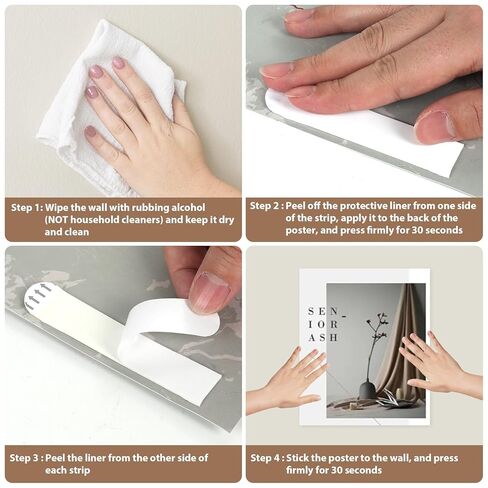 20 حزمة من شرائط تعليق الصور، لا توجد أدوات، شرائط تعليق على الحائط للملصقات، شماعات صور معلقة خالية من التلف، إزالة خالية من التلف in Kuwait