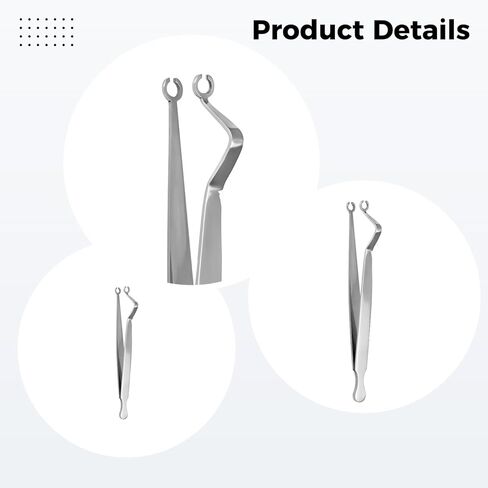 Septum Ear Nose Piercing Clamps, 4.5 In Professional Tool, 410 Stainless Steel Construction in Kuwait