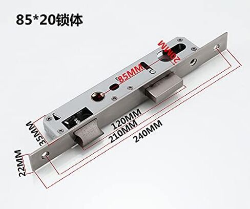 1pcs High-Security Stainless Steel Mortice Sash Lock - Durable Deadlock for Doors and Sliding Doors(85x20mm) in Saudi Arabia