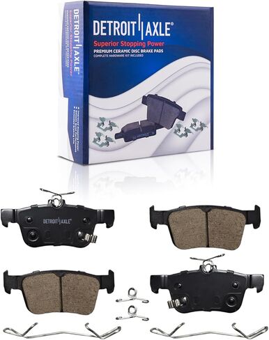 Detroit Axle - Rear 2pc Brake Shoes for Chevrolet Cobalt HHR Cavalier Pontiac G5 Pursuit Sunfire Saturn Ion, 2 Semi-metallic Brake Shoes Replacement in Kuwait