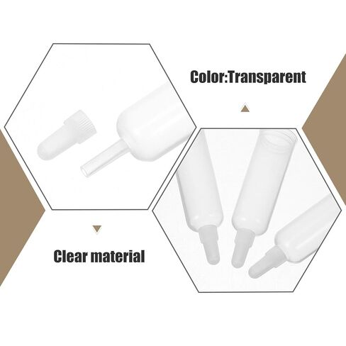 Garneck 40pcs Transparent Ampule Dispensing Tips Soft Precision Applicator Caps for Skincare Vials and Liquid Glue Bottles Flexible Fit for Comfortable Accurate in Lab and Clinical Use in Kuwait