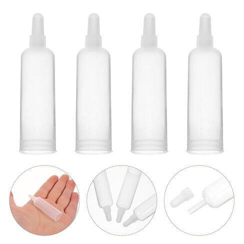Garneck 40pcs Transparent Ampule Dispensing Tips Soft Precision Applicator Caps for Skincare Vials and Liquid Glue Bottles Flexible Fit for Comfortable Accurate in Lab and Clinical Use in Kuwait
