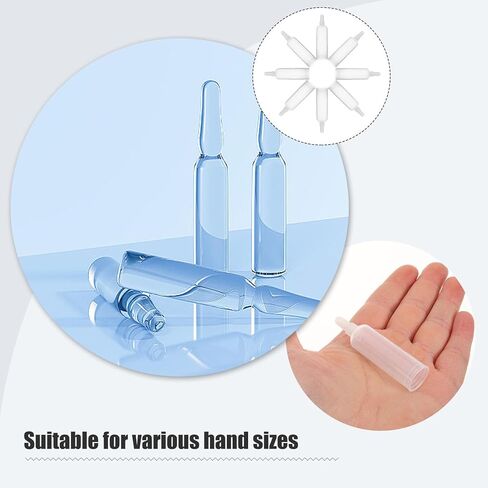 Garneck 40pcs Transparent Ampule Dispensing Tips Soft Precision Applicator Caps for Skincare Vials and Liquid Glue Bottles Flexible Fit for Comfortable Accurate in Lab and Clinical Use in Kuwait