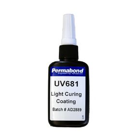 Permabond UV681 UV-Curable Clear Coating, Low Viscosity, Optically Clear, Fast Curing, 80-100 cP in Kuwait
