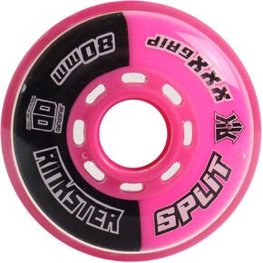 عجلات هوكي رينك رات رولر سبليت 80 ملم XXX قبضة أسود/وردي (مفرد) in Kuwait