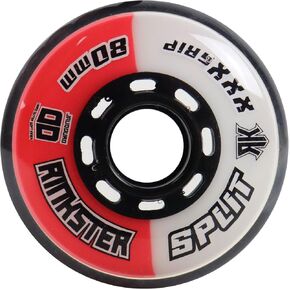 عجلات هوكي رينك رات رولر سبليت 80 ملم XXX Grip أحمر/أبيض (مفرد) in Kuwait