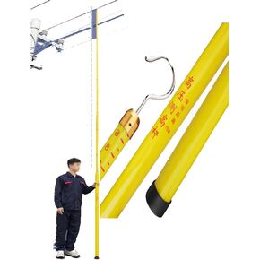 Lightweight Portable Height Measuring Rod for Electricians - Non-Conductive Epoxy Resin Stick with Hook, Ideal for Power Line Measurement, Includes Carry Bag (1500cm/49.2ft),1500cm/49.2ft in Kuwait