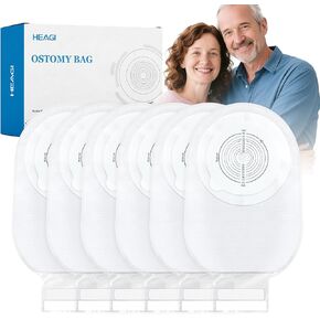 30 عبوة من أكياس فغرة القولون، حقيبة فغرة من قطعة واحدة مع إغلاق قوي بخطاف وحلقة، وأكياس فغرة القولون قابلة للتصريف للعناية بالفغر اللفائفي، بيضاء، مقطوعة لتناسب، 65 مم كحد أقصى in Kuwait