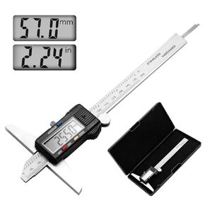 الفرجار العمق الرقمي مقياس العمق الإلكتروني قاعدة عمق الفرجار لقياس العمق الدقيق واستخدام ذاتي الصنع 0-150 مللي متر 0.01 مللي متر in Kuwait