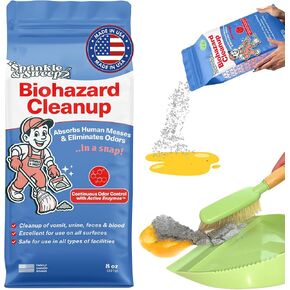 Human Bodily Fluid Super Absorbent Solidifier for Odor Elimination of Vomit, Urine, Feces, Blood. Great for Janitors and Cleaners of Schools, Health Care, Public Transit, Facilities (Single Bag) in Kuwait