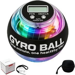 Torque Ball with Counter, Wrist Power Gyro Ball Hand Wrist Forearm Trainer and Strengthener for Exercise Joint and Muscle with Colour Light and Bag in Kuwait