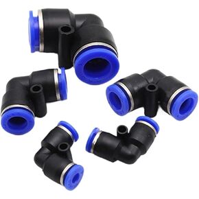 1 قطعة PVG "2Way 4 6 8 10 12 14 16 مللي متر هوائي L نوع الكوع تركيب الأنابيب البلاستيكية موصل تركيب سريع (16 مللي متر إلى 14 مللي متر) in Kuwait