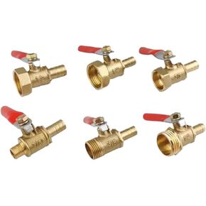 1 قطعة صمام الكرة الشائكة النحاسية 1/8 3/8 ''1/4'' ذكر FemleThread موصل مشترك تركيب الأنابيب النحاسية مقرنة محول 8/10/12 مللي متر خرطوم بارب (1l4M-10 مللي متر) in Kuwait