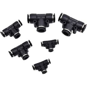 1 قطعة 3 طريقة T على شكل تي شيرت تركيبات هوائية PE 4 مللي متر إلى 16 مللي متر OD خرطوم أنبوب دفع في الهواء الغاز المناسب محولات موصل سريع (12 مللي متر-12 مللي متر-12 مللي متر) in Kuwait