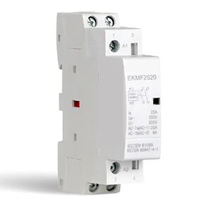 EKMF DIN Rail Modular AC Contactor، 220V مرحلة واحدة، 2P، 25A، تصنيف 250V / 500V، نظام التحكم الآلي للمنزل متوافق (16A 1NO1NC) in Kuwait