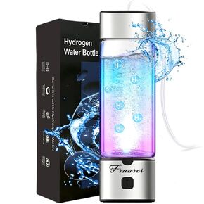 Hydrogen Water Bottle Generator - 2026 Hydrogen Water Machine - 6000 PPB SPE/PEM Tech Glass Hydrohealth Water Bottle for Kidney Health Hydrogen Bottle Gift for Family & Friends (Button/Sliver) in Saudi Arabia