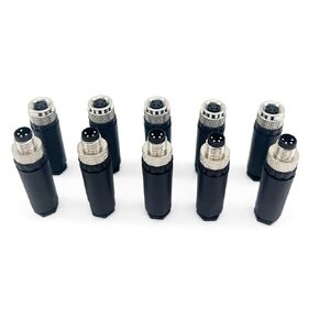 5set M8 4Pin أنثى + ذكر رمز A رمز دائري مستقيم موصل الطيران موصل التوصيل الصناعي، تجميع سريع سلك برغي إنهاء موصل مقاوم للماء غير محمي IP67 تصنيف: 3A، 60V in Kuwait