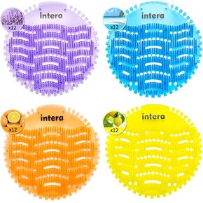 48 PACK Urinal Screen Deodorizer, 3D Wave Anti-Splash Odor Protection Urinal Cakes for Men Toilets, Long-Lasting Fresh Scents in Kuwait