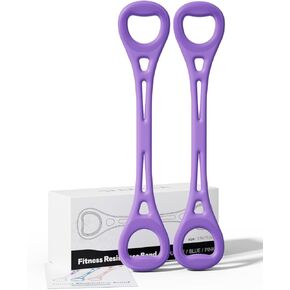 Resistance Bands for Women,2PCS Thickened TPE Arm Resistance Bands,Figure 8 Fitness Resistance Band Stretch Fitness Band for Working Out Yoga Pilates Arms Foot Leg Shoulder Waist Back in Kuwait