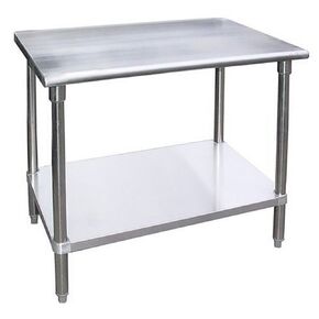 طاولة عمل من الفولاذ المقاوم للصدأ لتجهيز الطعام منضدة عمل مستلزمات المطاعم مقاس 18 بوصة × 36 بوصة معتمدة من NSF in Kuwait
